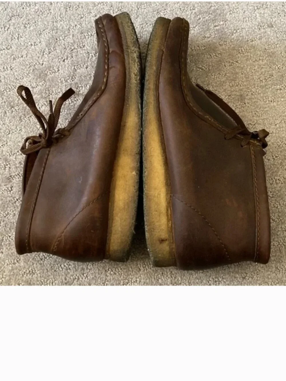 Clarks Original Wallabee leather chukka boots, Men's 10.